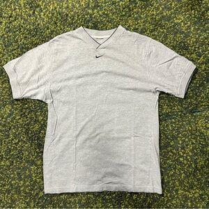 Nike Vintage Center Swoosh Grey V Neck (no tag, fits M)